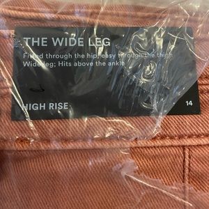 Ann Taylor NWT wide leg jeans size 14. Dusty Rose color, perfect for spring.